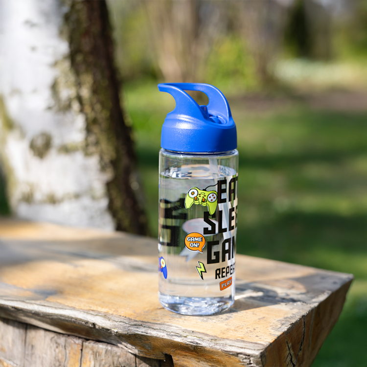 Butelka ze słomką TRITAN YOUNG 500ml niebieski
